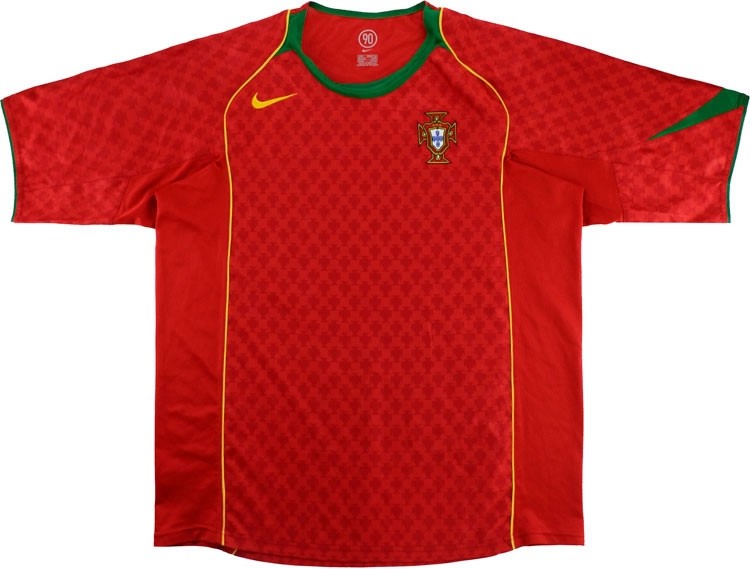 Tailandia Camiseta Portugal Primera Equipación Retro 2004 Rojo